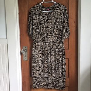 Vince Camuto cheetah wrap dress